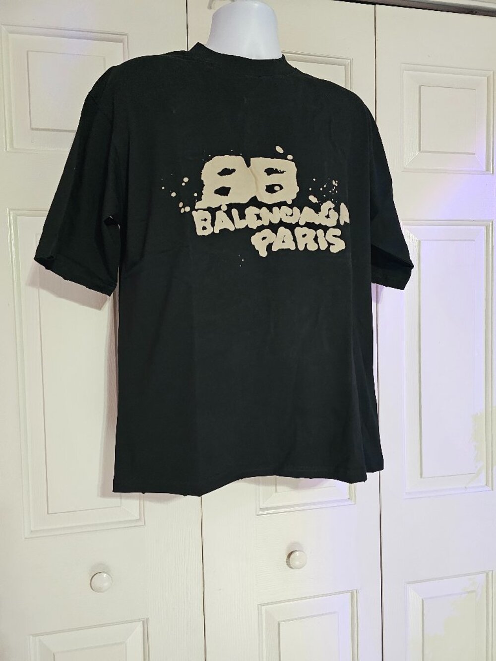 BALENCIAGA HAND DRAWN BB ICON T-SHIRT MEDIUM FIT IN BLACK SIZE S NWT $ 675